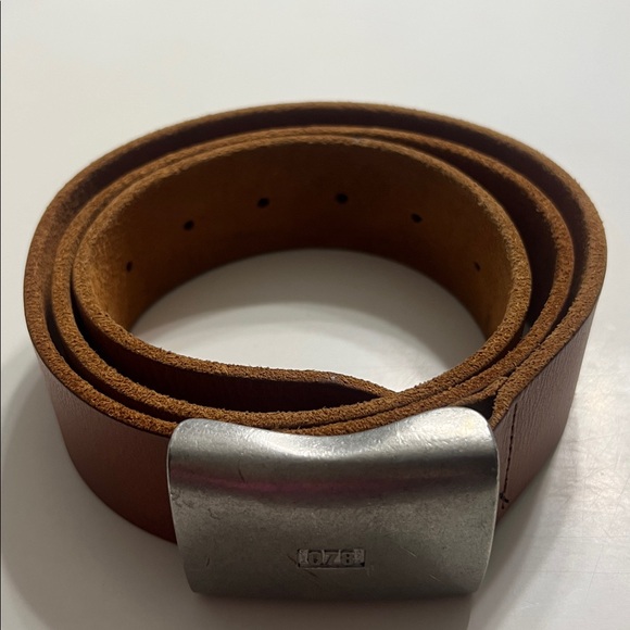 Banana Republic Brown Leather Belt with Silver Buckle
